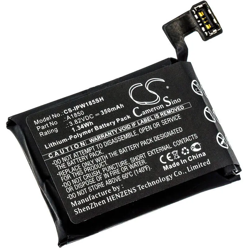 Apple Smartwatch Battery Replacement – 3.82V Li-Polymer, 350Mah (1.34Wh) For A1850/A1859 Models 1