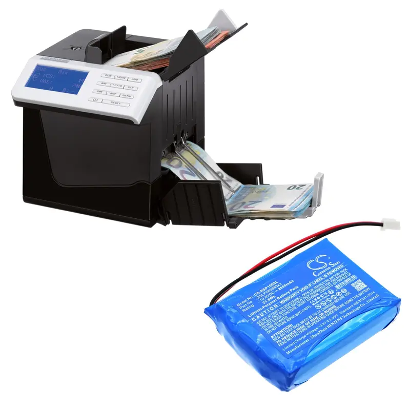 Ratiotec & Rapidcount Compact Cash Register Battery – 10.8V Li-Polymer, 2000Mah (21.6Wh) 1