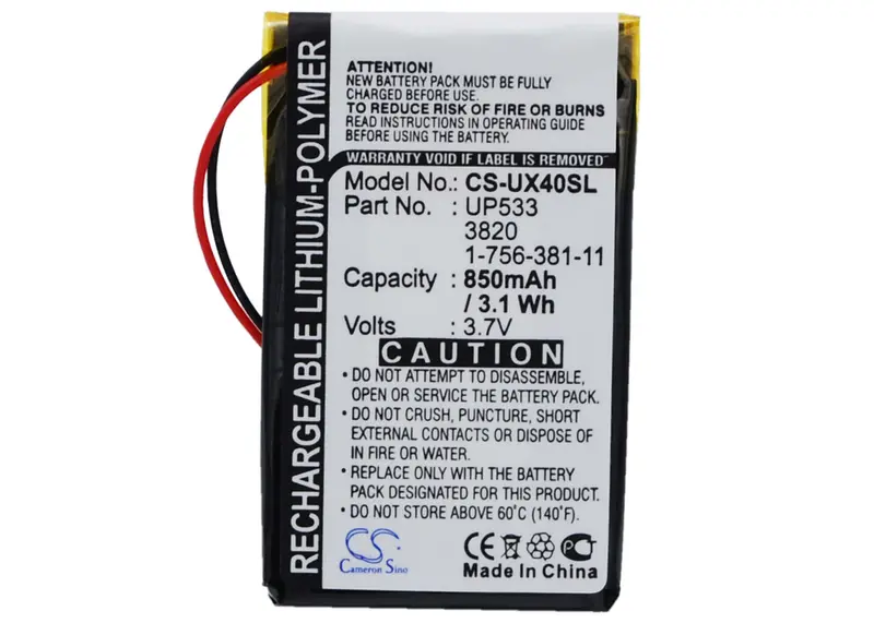 Sony Clié Pda Battery – 3.7V Li-Polymer, 850Mah, Fits Pg-Eu40, Pg-Eu50, And 1-756-381-11 1