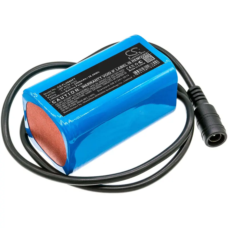 Square Led Flashlight Battery – 7.4V Li-Ion 5200Mah (38.48Wh), Compatible With Mp Ncm 2S2P Configurations 1