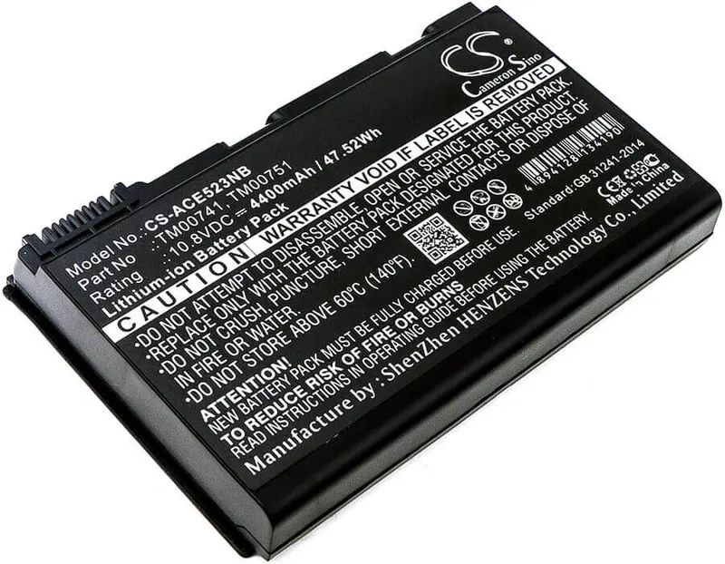 10.8V 4400Mah Laptop Battery For Acer Extensa 5120, 5210, And 5210-300 Series 1