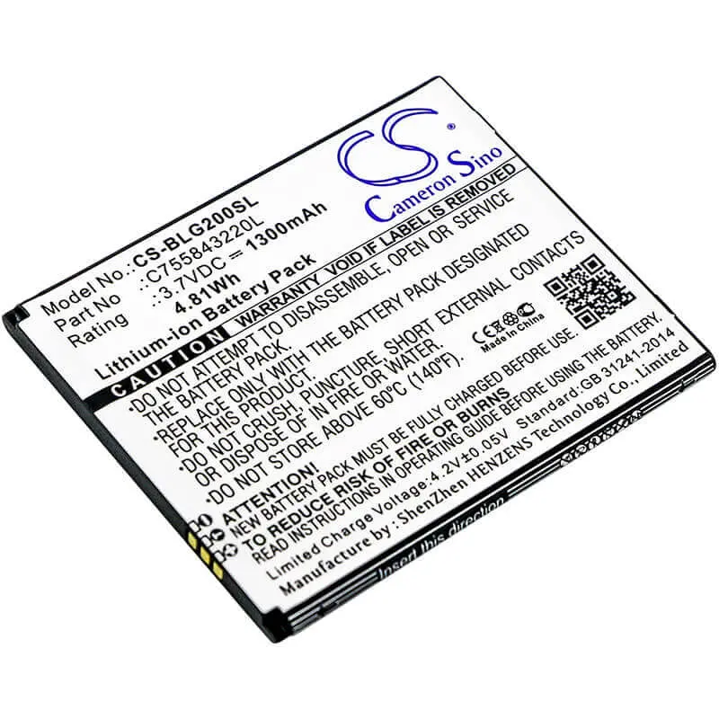 1300Mah 3.7V Li-Ion Smartphone Battery For Blu Devices (C755843220L, S010Q, S0250Uu) 1