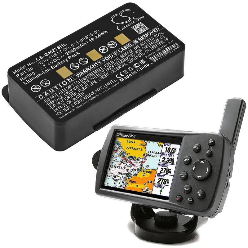 2600Mah 7.4V Li-Ion Gps Battery For Garmin Devices (010-10517-00, 010-00543-00, 100054300) 1