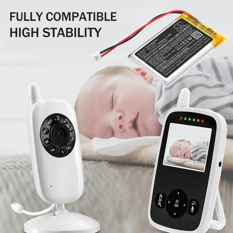 3.7V 1000Mah Li-Polymer Baby Monitor Battery For Hellobaby Bat-Uu24 & Dragon Touch E40 1