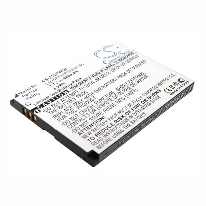 3.7V 900Mah Smartphone Replacement Cell For Zte U208, U506, And Li3709T42P3H564146 Devices 1