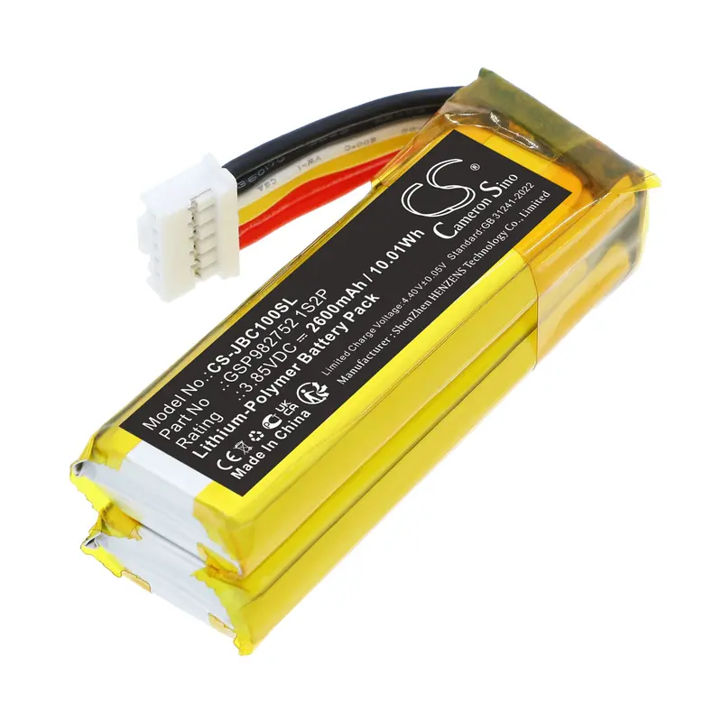 3.85V 2600Mah Li-Polymer Speaker Power Cell Compatible With Jbl, Gsp982752, And Grip Models 1