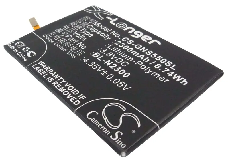 Blu/Gionee/Vivo Smartphone Battery: 3.8V 2300Mah Li-Polymer (Bl-N2300 / D970L / Vivo 4 Iv, 8.74Wh) 1