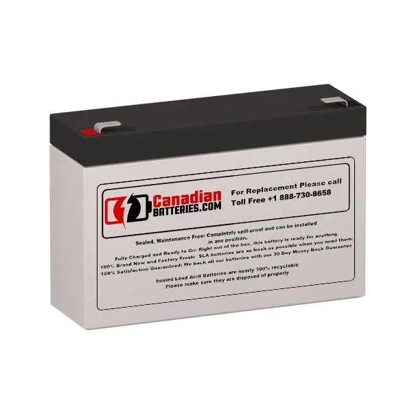 Canbat Cbl7.5-6 Replacement Battery – 6V 7.2Ah Sla With F1 Terminals 1