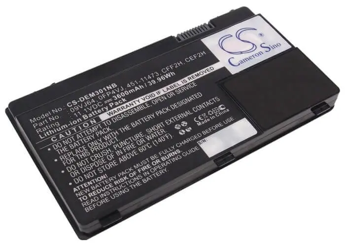 Dell Inspiron M301Z/N301Z/13Z Replacement Battery – 11.1V, 3600Mah Li-Ion (39.96Wh), Black Design 1
