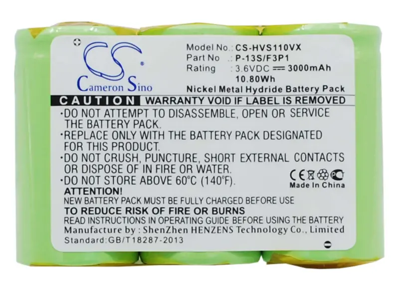 Disston & Hoover Vacuum Battery – 3.6V 3000Mah Ni-Mh (10.80Wh) For Egs1A1, Egs1A4, Egs6 1