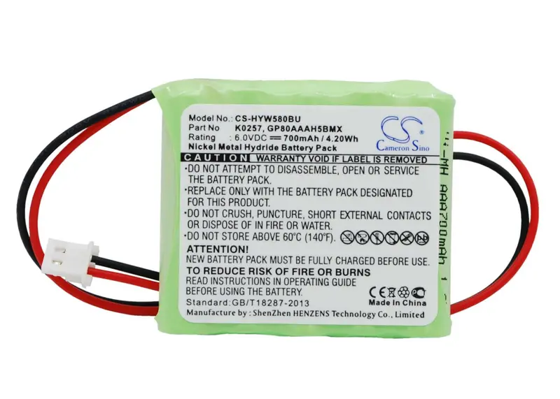 Honeywell 5800Rp Wireless Repeater Alarm Battery – 6.0V Ni-Mh, 700Mah, 4.20Wh 1