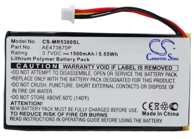 Magellan Gps Battery – 3.7V Li-Polymer 1500Mah (5.55Wh) For Maestro 5300/5310, Ae473870P 1