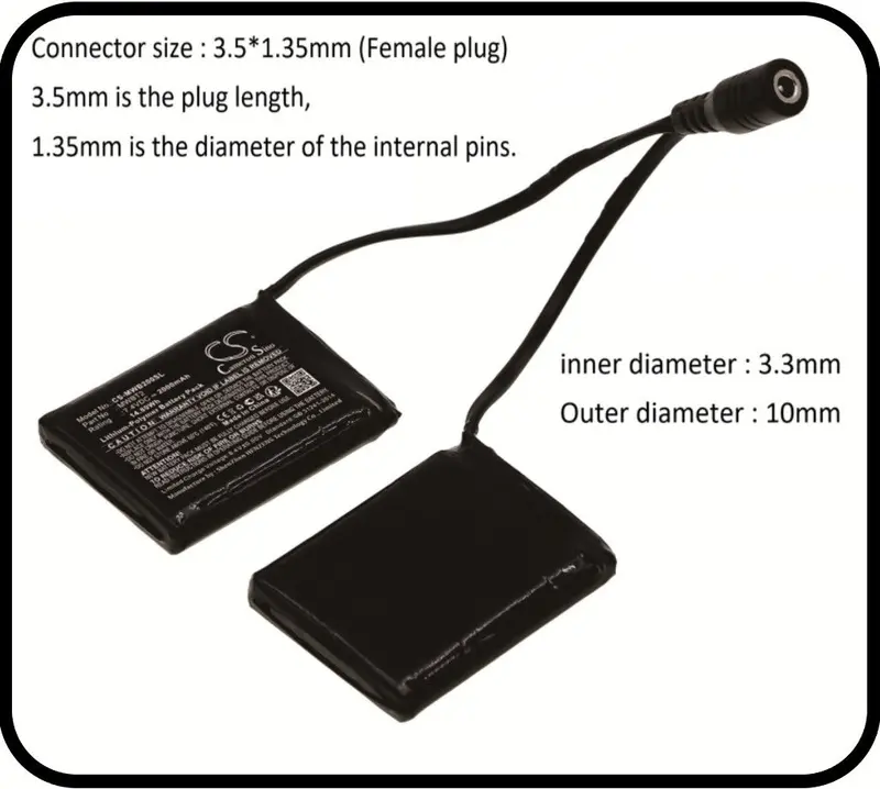 Mobile Warming Barra & Geneva Gloves Battery – 7.4V 2000Mah Li-Polymer (14.8Wh) 1