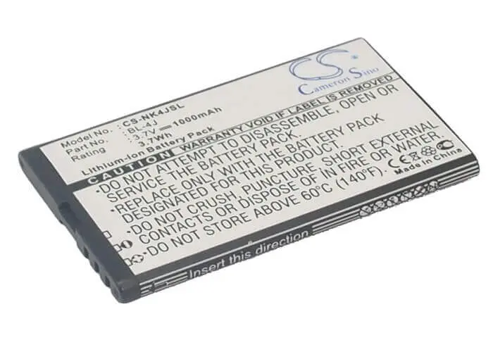 Nokia Bl-4J Replacement Battery – 3.7V 1000Mah Li-Ion For C6/C6-00 1