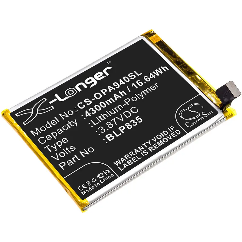 Oppo A94 (2021) Replacement Battery – 3.87V 4300Mah Li-Polymer (Blp835, 16.64Wh) 1