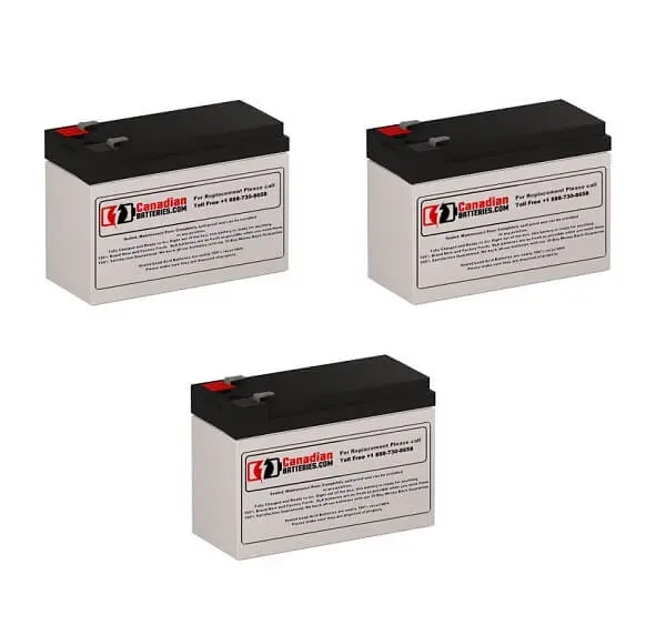 Powercom Ultimate Ult-1500Rm Ups Battery Set – Three 12V 7Ah (84Wh Each) Sla Units 1