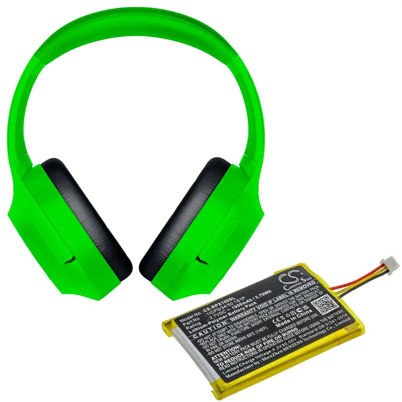 Razer Headset Power Cell: 3.7V 1000Mah Li-Polymer (Icp5/34/50 1S1P For Nari Essential & Opus X, 3.7Wh) 1