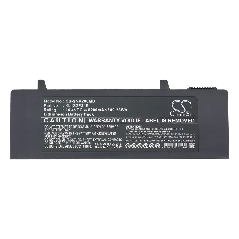 Sonoscape Medical Equipment Battery – 14.4V Li-Ion, 6200Mah, 89.28Wh, Compatible With Kl4S2P31B, E1 Exp, E2 1