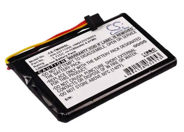 Tomtom Gps Device Battery – 3.7V Li-Ion 1100Mah (4.07Wh), Compatible With Ahl03711008 & 8Cp9.011.10 1
