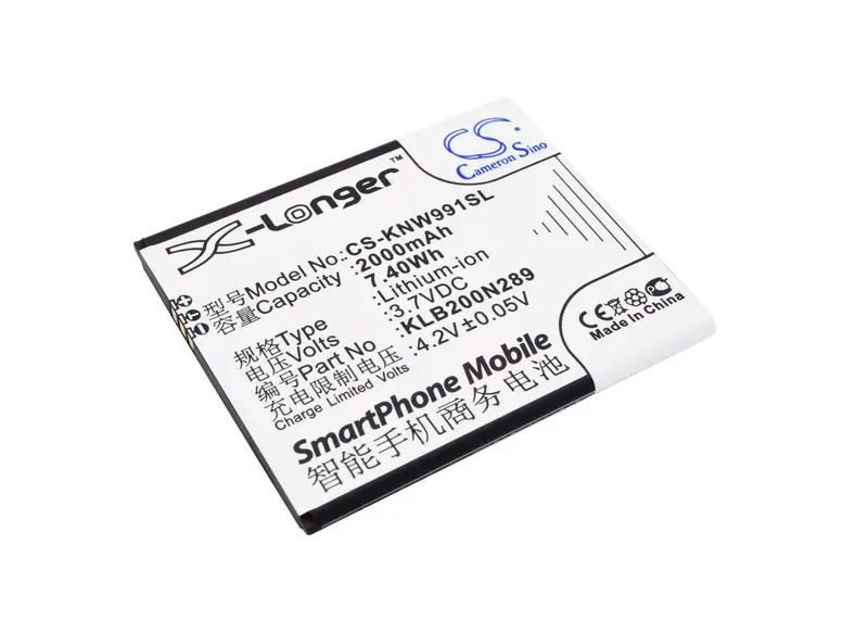 Universal Smartphone Battery – 3.7V Li-Ion 2000Mah (7.4Wh) For Meu, Avvio, Brondi, Konka, Polytron, Kl-B200N289, Model 792 1