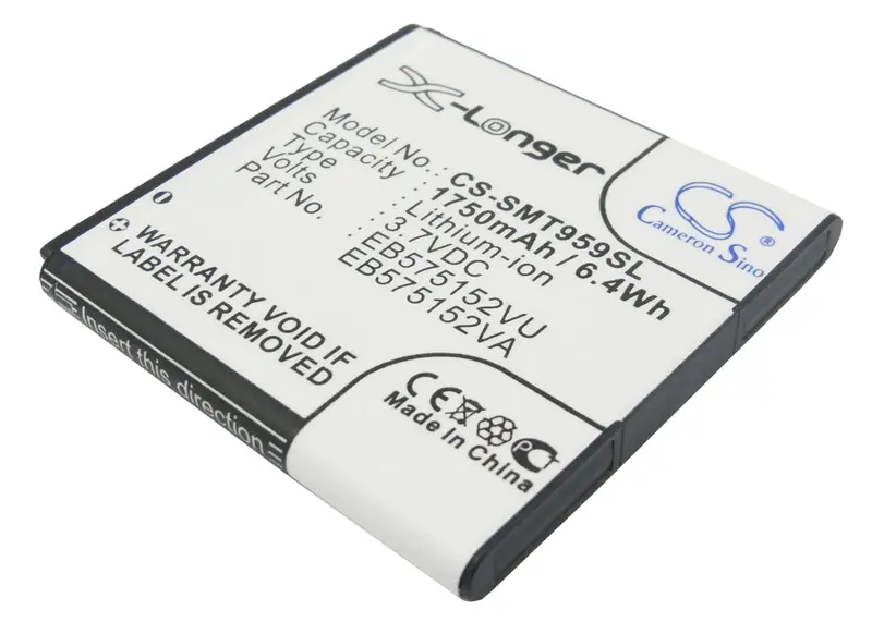 Verizon Captivate & Epic 4G Replacement Battery – 3.7V 1750Mah Li-Ion (6.48Wh) Compatible With Eb575152La 1