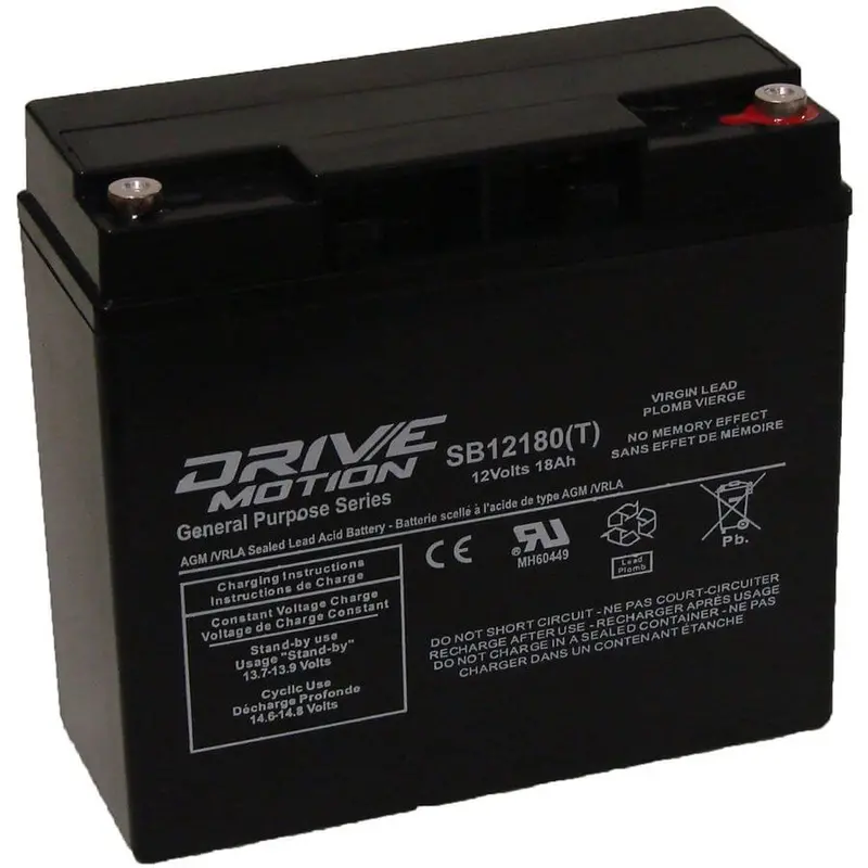 Weida Hx12-18 Replacement Battery – 12V 18Ah Agm With M5 Mounting Terminals 1