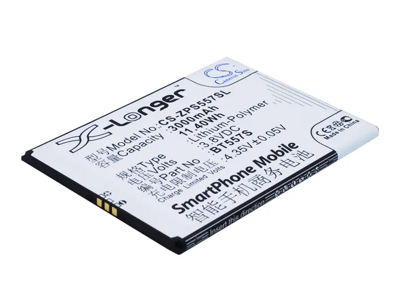 Zopo Smartphone Battery: 3.8V 3000Mah Li-Polymer (Bt557S / S5570 / Speed 7 Plus, 11.4Wh) 1