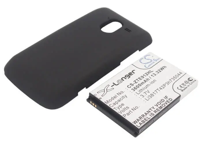 Zte Avid 4G / Metropcs Smartphone Battery – 3.7V 3600Mah Li-Ion (Li3817T42P3H735044, 13.32Wh) 1